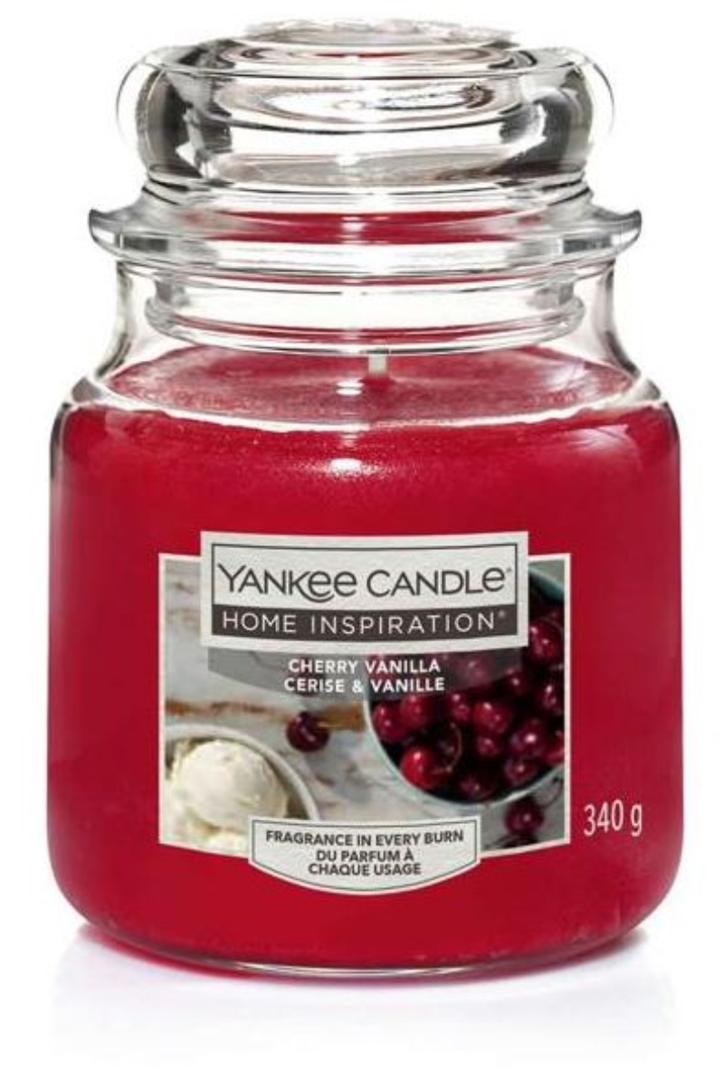 YANKEE CANDLE Yankee Candle Home Inspiration fragranza Cherry Vanilla (ciliegia e vaniglia) candela media